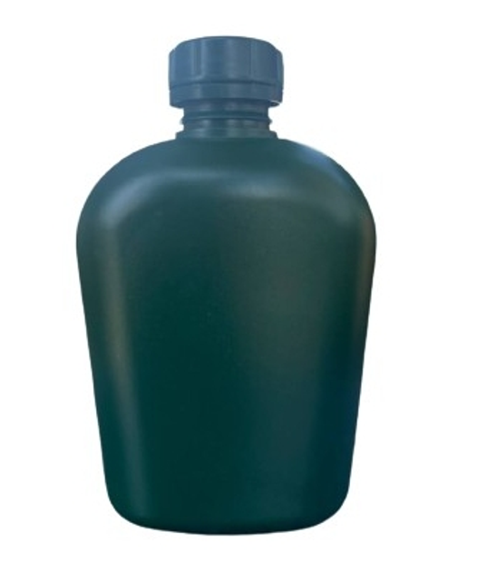 Фляга военная пластиковая Extra 1л 20 х 14 х 9 см Зеленая 003 - изображение 1