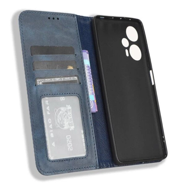 Чохол-книжка Deexe Retro Style для Xiaomi Poco F5 / Redmi Note 12 Turbo - Blue - зображення 4
