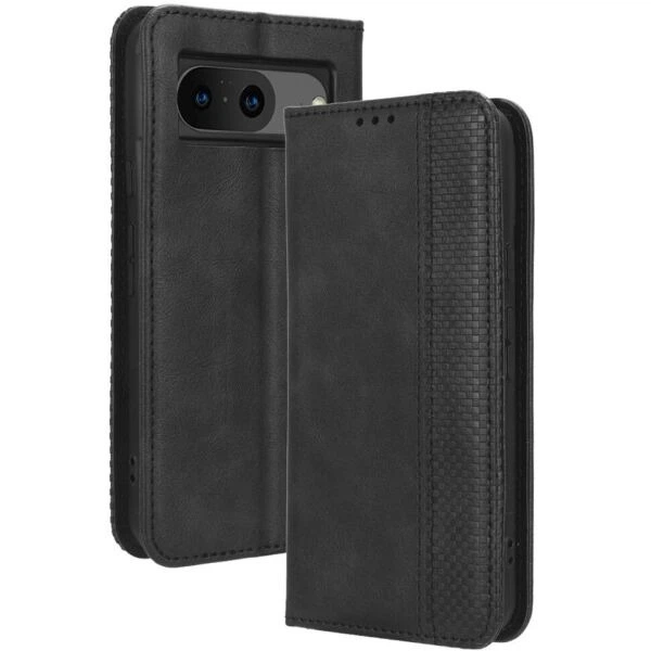 Чохол-книжка Deexe Retro Style для Google Pixel 8 - Black - зображення 8
