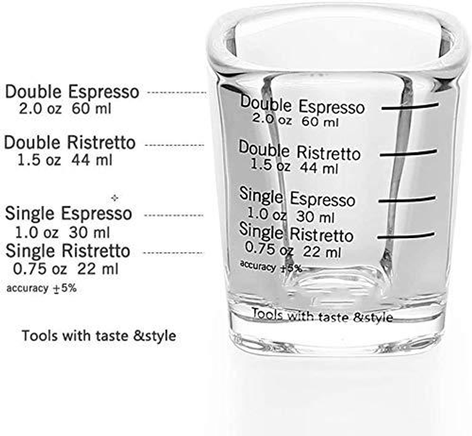 Thickened Double Wall Expresso Shot Glasses Ounce Cup 60ML