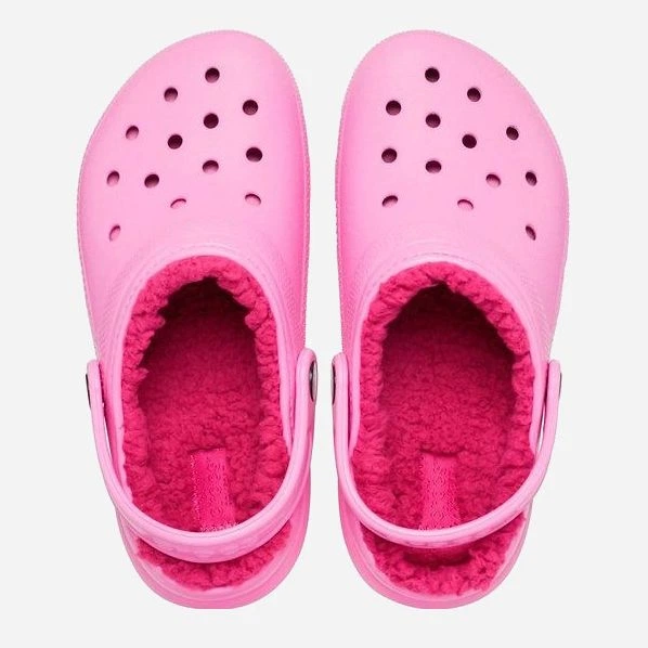 Chodaki dziecięce dla dziewczynki ocieplane Crocs Classic 207010-6SW 33-34 Różowe (191448894525) - obraz 6