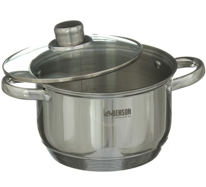 Набор кастрюль Benson 8 предметов из нержавеющей стали (BN-206) - изображение 4