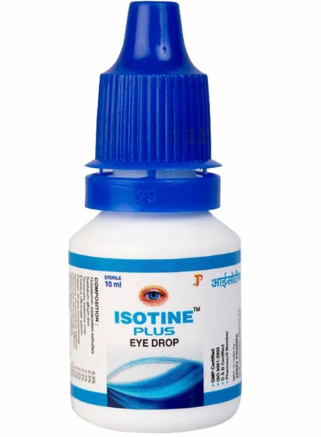 Краплі для очей Isotine Plus 10мл | Покращена Формула | Лікування та Відновлення Зору - зображення 1