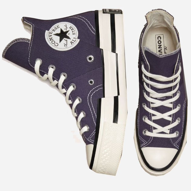 Жіночі кеди високі Converse Chuck 70 Plus Seasonal Color A00866C 37.5 (7US) 24 см Rage Purple (194433746540) - зображення 6