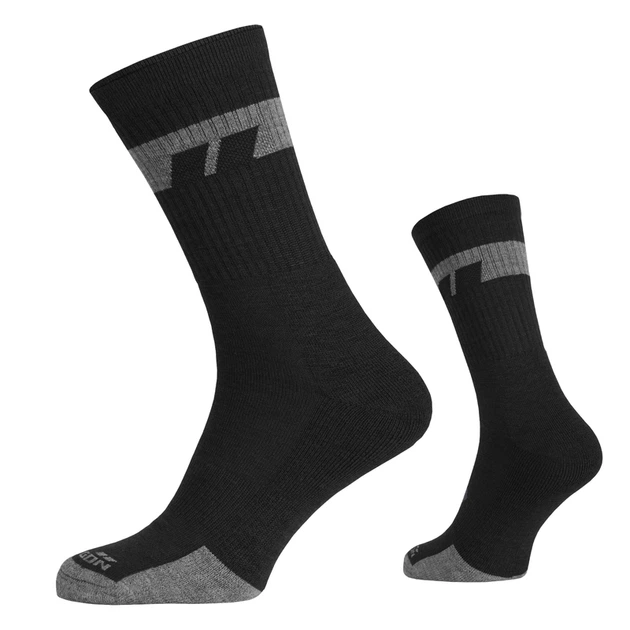 Антибактеріальні вовняні шкарпетки Pentagon ALPINE MERINO SOCKS MID EL14016 Small, Чорний - Фото 1 Антибактеріальні вовняні шкарпетки Pentagon ALPINE MERINO SOCKS MID EL14016 Small, Чорний - зображення 1