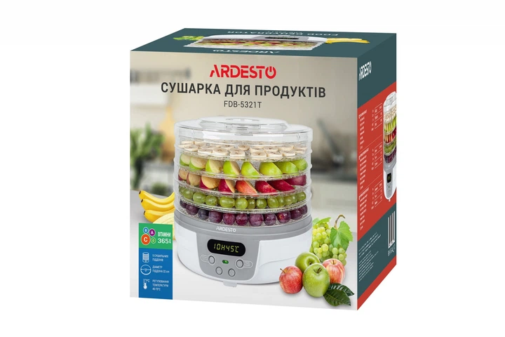 Сушилка для овощей и фруктов ARDESTO FDB-5321T - Фото 7 Сушилка для овощей и фруктов ARDESTO FDB-5321T - изображение 7