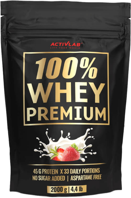 Протеїн ActivLab 100% Whey Premium 2000 г Полуниця (5907368831527) - зображення 1