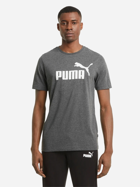 Акція на Футболка чоловіча Puma Ess Heather Tee 58673601 XXL Gray від Rozetka