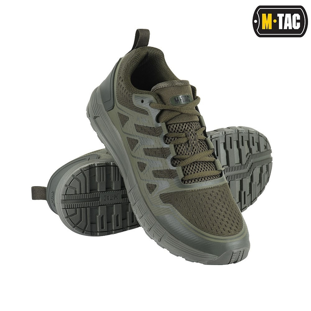 Кроссовки мужские M-Tac Summer sport вставки из сеточки с прорезиненным носком и пяткой трекинговая обувь для походов и туризма р. 47 олива - изображение 2