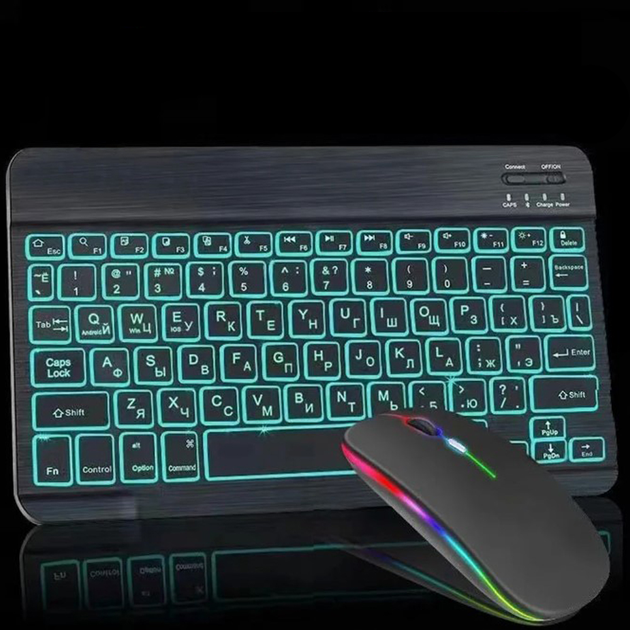 Клавиатура BauTech RGB Bluetooth c русской раскладкой с мышкой Черный (1009-420-00) - изображение 10