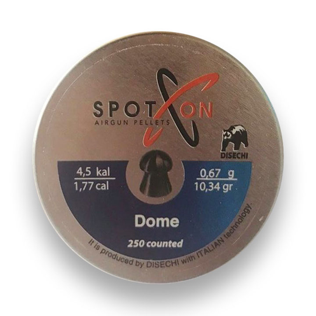 Пульки Spoton Dome (4.5 мм, 0.67 гр, 250 шт.) - изображение 1