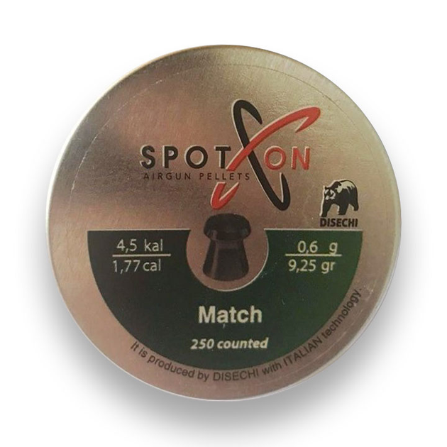 Пульки Spoton Match (4.5 мм, 0.6 гр, 250 шт.) - изображение 1
