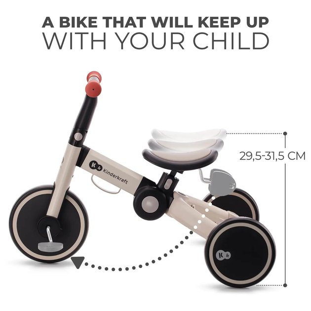 Триколісний велосипед KinderKraft 4TRIKE 3 в 1 Silver Grey (5902533922413) (KR4TRI22GRY0000) - зображення 15