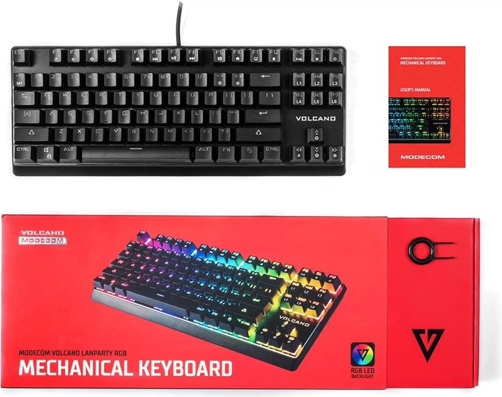 Klawiatura przewodowa Modecom Volcano RGB Lanparty Blue Switch USB (K-MC-LANPARTY-U-RGB-BLUE) - obraz 11