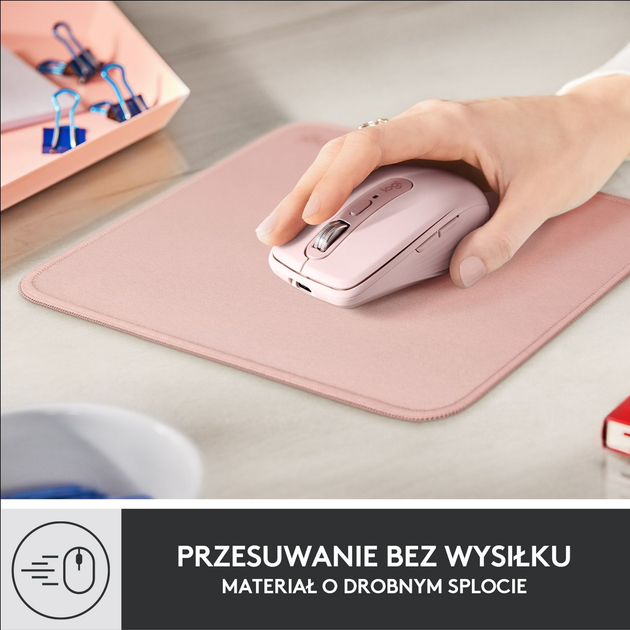 Podkładka pod mysz Podkładka pod Mysz komputerowa Logitech Studio Series Darker Rose (956-000050) - obraz 2