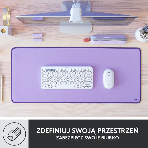 Podkładka pod mysz Logitech Desk Mat Studio Series Lavender (956-000054) - obraz 2