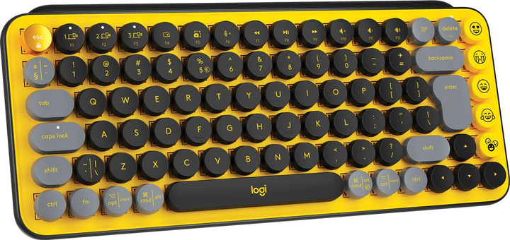 Klawiatura bezprzewodowa Logitech POP Keys Wireless Mechanical Keyboard Blast Yellow (920-010735) - obraz 1