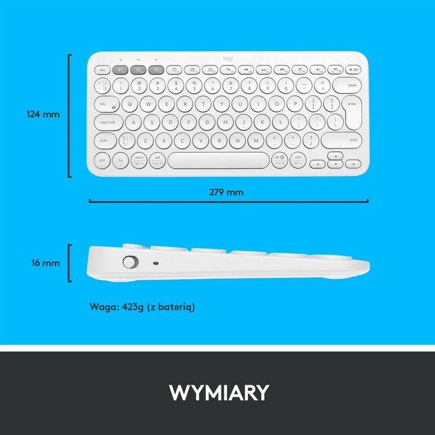 Клавіатура бездротова Logitech K380 для Mac Multi-Device Bluetooth Keyboard Offwhite (920-010407) - зображення 9