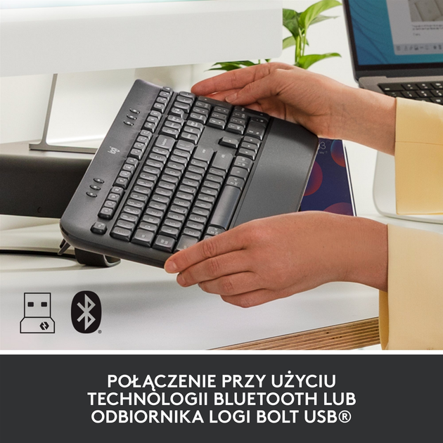 Klawiatura bezprzewodowa Logitech Signature K650 USB/Bluetooth Graphite (920-010945) - obraz 9
