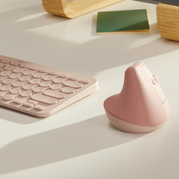 Миша Logitech Lift Vertical Ergonomic Wireless/Bluetooth Rose (910-006478) - зображення 6