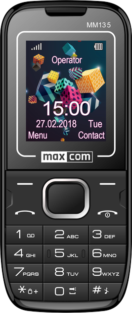 Telefon komórkowy Maxcom MM135 Czarno-Niebieski (bez ładowarki) - obraz 1