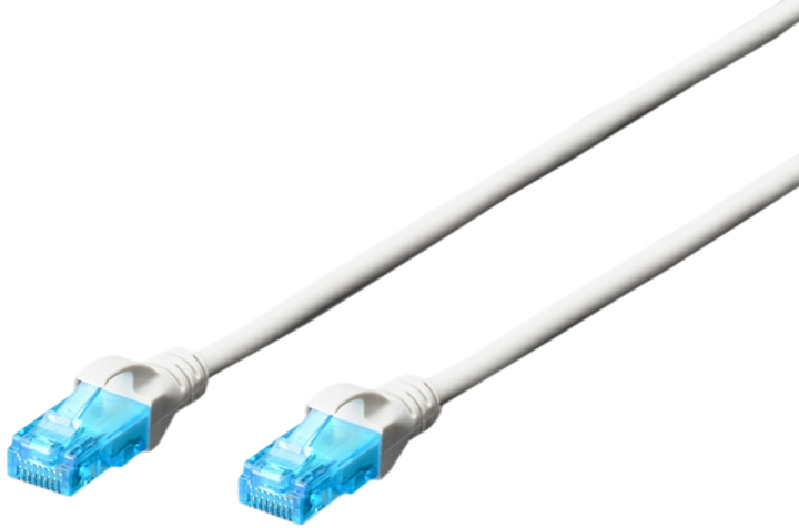 Kabel krosowy Digitus CAT5e UTP 0,5 m AWG 45133 CCA PVC biały (DK-1512-005/WH) - obraz 1