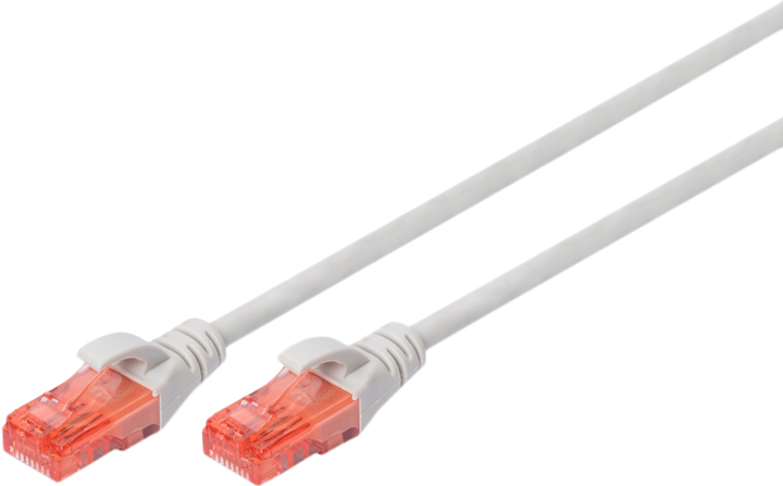 Patchcord Digitus CAT6 UTP 3 m AWG 45133 CCA PVC Szary (DK-1612-030) - obraz 1