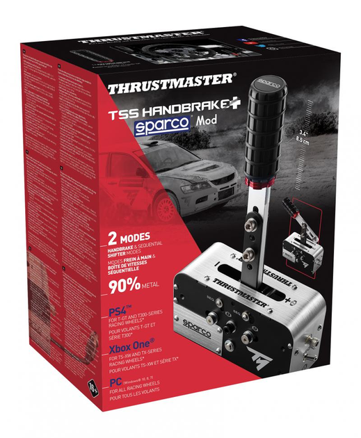 Дротове ручне гальмо Thrustmaster TSS Handbrake Sparco Mod+ PC/Xbox One/PS4 Black (4060107) - зображення 5
