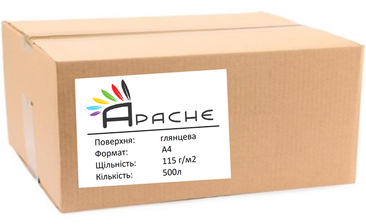 Фотопапір Apache A4 (500л) 115г/м2 глянсова (AP-115G/500A4) - Фото 1 Фотопапір Apache A4 (500л) 115г/м2 глянсова (AP-115G/500A4) - зображення 1