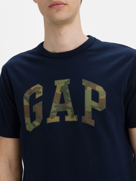 Футболка чоловіча GAP 500039-00 XL Синя (1200042822861) - зображення 4