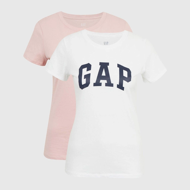 Zestaw koszulek damskich 2 szt GAP 548683-02 L Różowy/Biały (1200054054946) - obraz 1