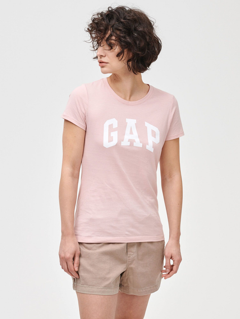 Футболка бавовняна жіноча GAP 548683-02 XL (2 шт) Рожевий/Білий (1200054054953) - зображення 9