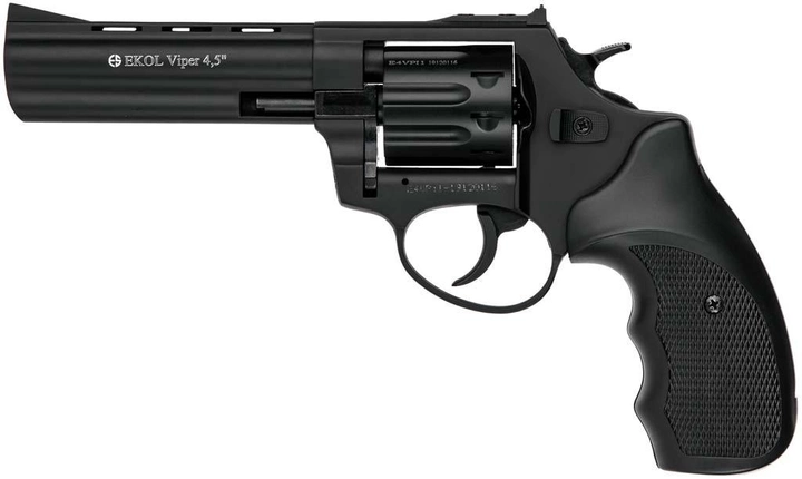 Револьвер Флобера Ekol Viper 4,5" Black + Обтиск патронів Флобера в подарунок - зображення 1