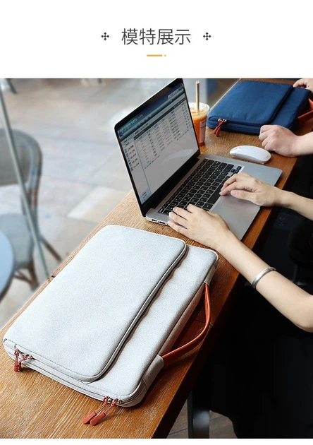 Чехол сумка для ноутбука Макбука Macbook Pro Air M 1 М2 13.3"/14" Светло-серый - изображение 5