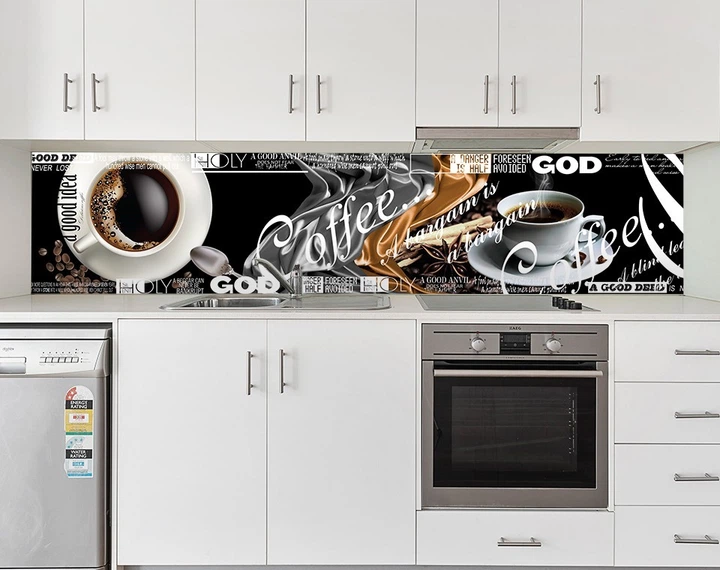 Кухонный фартук Скинали Coffee a good idea (фотопечать, кофе, кофейная тематика, чашка, пленка самоклеющаяся ) 60х200 см - изображение 4