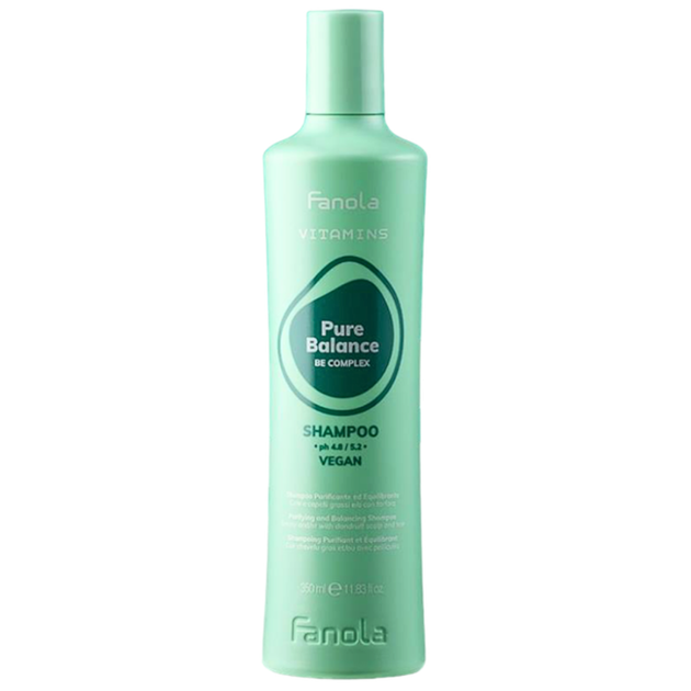 Шампунь для жирної шкіри голови Fanola Vitamins Pure Balance 350 мл - Фото 1 Шампунь для жирної шкіри голови Fanola Vitamins Pure Balance 350 мл - зображення 1