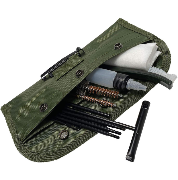 Набір для чищення зброї Lesko GK13 12 предметів у чохлі (OR.M_48376) - зображення 1