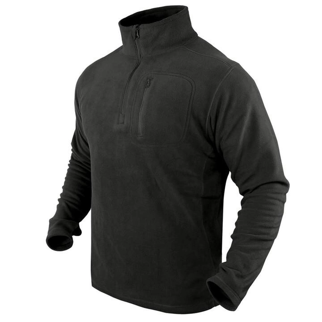 Флісовий светр Condor 1/4 Zip Fleece Pullover 607 Medium, Чорний - зображення 1