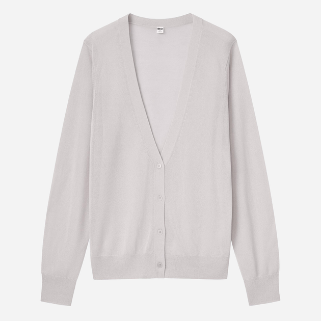 Кардиган вязаный женский Uniqlo 520193404 M Серый (1159782603) - Фото 5 Кардиган вязаный женский Uniqlo 520193404 M Серый (1159782603) - изображение 5