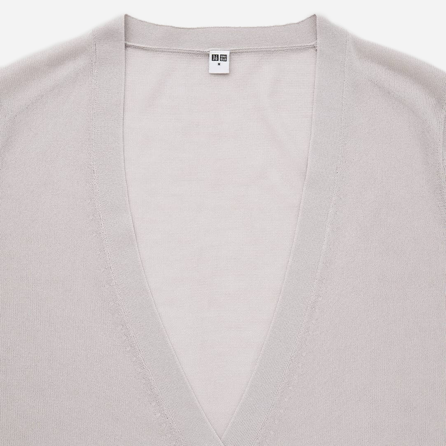 Кардиган вязаный женский Uniqlo 520193404 M Серый (1159782603) - Фото 6 Кардиган вязаный женский Uniqlo 520193404 M Серый (1159782603) - изображение 6