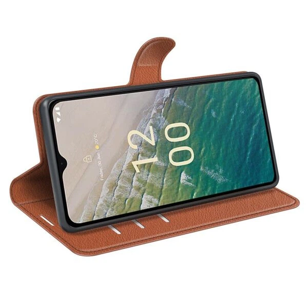 Класичний чохол-книжка Deexe Book Type для Nokia C32 - Brown - зображення 3