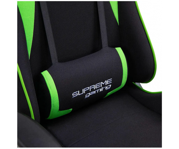 Ігрове комп‘ютерне крісло для геймерів та роботи Supreme Gaming чорний та зелений - изображение 5