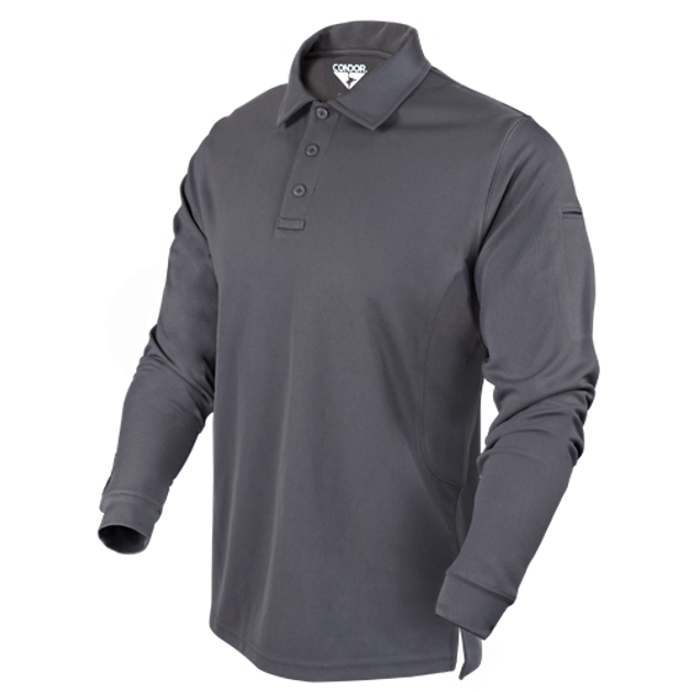 Тактическое поло с длинным рукавом Condor Performance Long Sleeve Tactical Polo 101120 XX-Large, Graphite (Сірий) - изображение 1