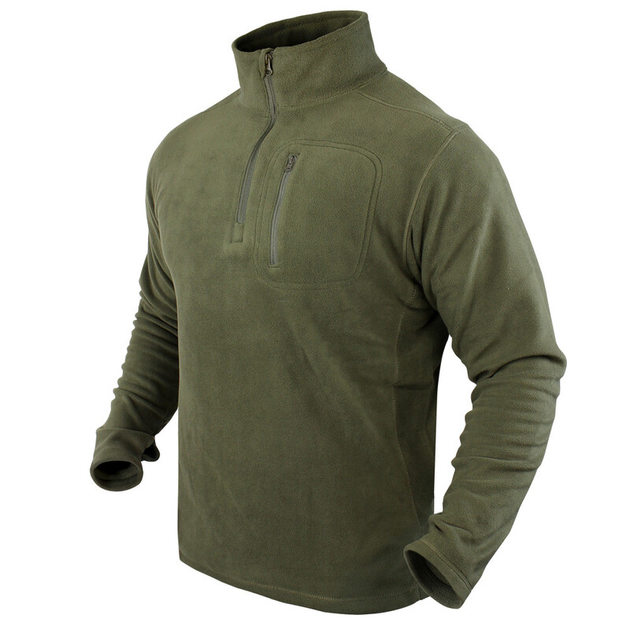 Флисовый пуловер Condor 1/4 Zip Fleece Pullover 607 X-Large, Олива (Olive) - изображение 1