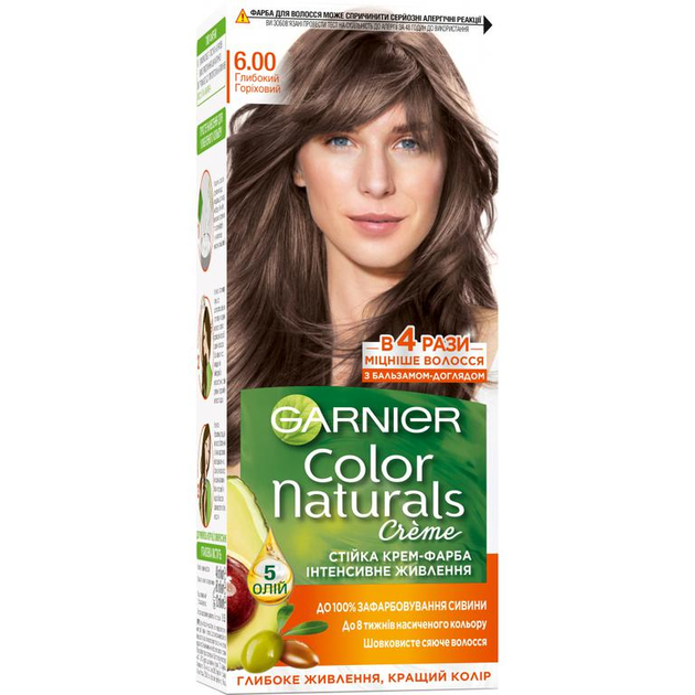 Краска для волос Garnier Color Naturals 6.00 Глубокий ореховый 110 мл ...