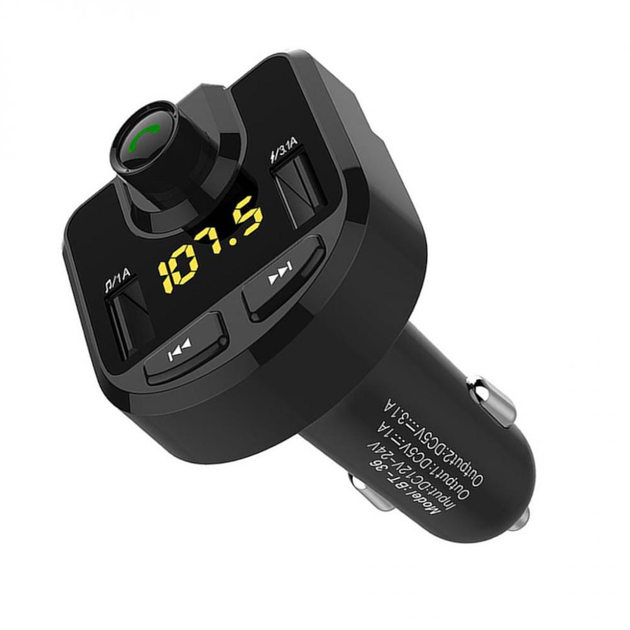 Автомобильный FM ФМ модулятор Terra ВТ36, Bluetooth, трансмиттер, вольтметр, USB зарядка 4.1 А - изображение 7