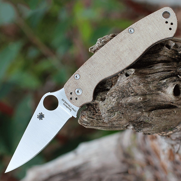 Складаний ніж Spyderco Para Military 2 Brown Micarta CPM Cru-Wear C81MPCW2 - зображення 2