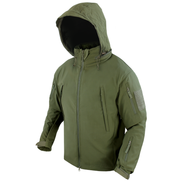 Тактичний софтшелл з утеплений флісом Condor SUMMIT Soft Shell Jacket 602 Large, Олива (Olive) - зображення 1