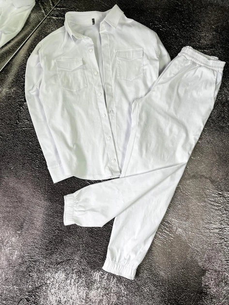 Костюм XL Білий (52-006) - Фото 2 Костюм XL Білий (52-006) - изображение 2