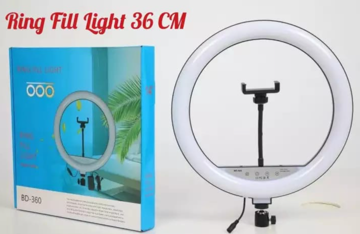 Селфі лампа кільцева (на usb) RING FILL LIGHT BD-360 (36 см.) з тримачем для телефона та штативом, 14 Вт - изображение 2